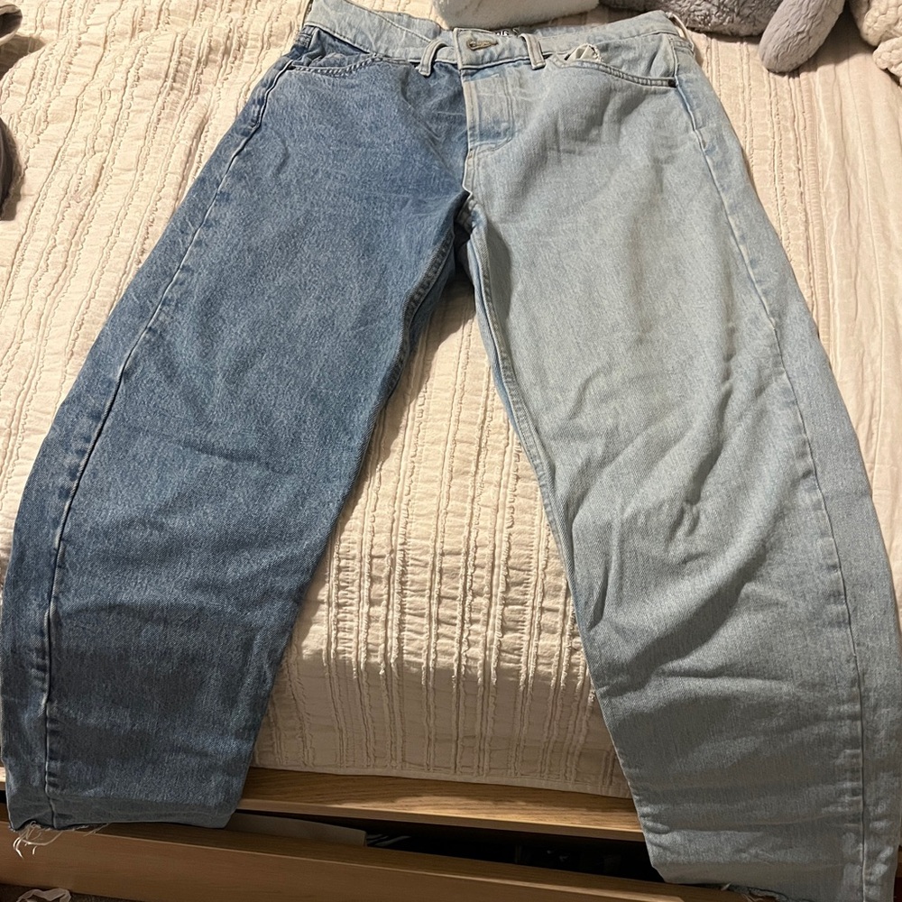Two-Tone Denim Jeans